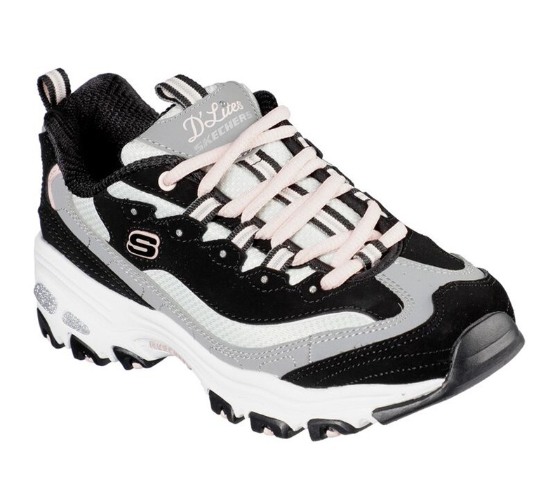 Skechers Dam Svarta/Grå Snörskor - D'lites - Cool Change - Sverige (MFDWI-6524)